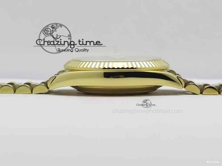 MiroTime 0427 Cozy Day-Date 40mm 228238 YG Noob 1:1 Best Edition Silver Dial On YG President Bracelet A 3710